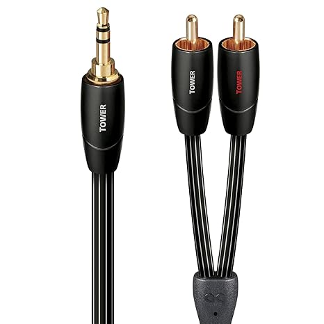 AudioQuest 5m Tower 3.5mm - 2xRCA Audio Cable Black