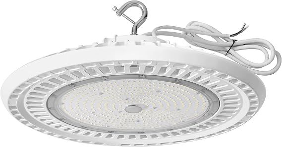 OSTEK UFO LED High Bay Light,180W/200W/240W Adjustable 5000K Daylight White UFO high Bay Lighting for Garage Workshop Warehouse, 160LM/W, 0-10V Dimmable, Hook Mount, 100-277VAC
