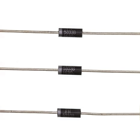 50PCS 1N5333B 1N5333 Power Zener Diode 5W 3.3V DO-15(CASE17-02) Axial Diodes 5 Watt 3.3 Volt