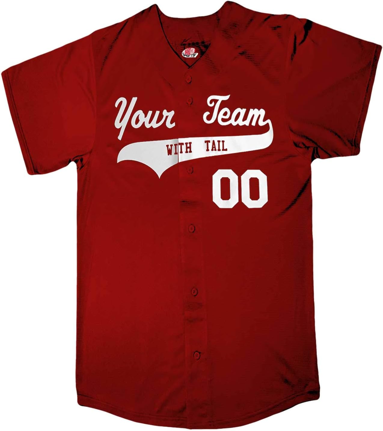 Solid 6 Button Down Lightweight Custom Baseball Jersey with Names and Numbers