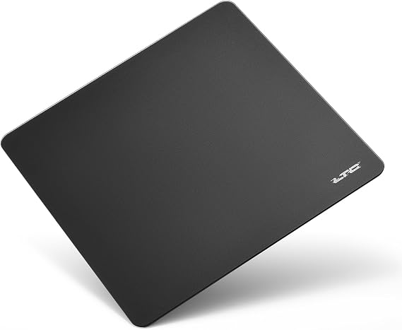 LTC Tempered Glass Gaming Mousepad, Ultra-Smooth Micro-Etched Surface Mouse Pad for Top Control and Speed, Anti-Slip Full Rubber Base, Professional Large Mouse Mat for FPS Gamers, 13X13in