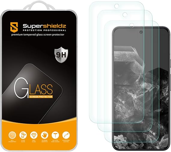 Supershieldz (3 Pack) Designed for Google Pixel 11/10 / 9 Tempered Glass Screen Protector, Anti Scratch, Bubble Free