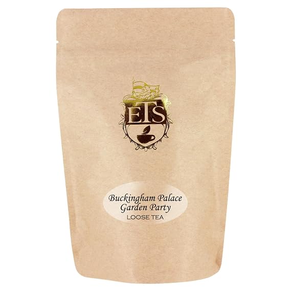 English Tea Store Buckingham Palace Garden Party Loose Leaf Black Tea, 16oz | Earl Grey and Jasmine Notes, Ceylon, Assam and Kenya Blend, Medium-bodied Elegant Afternoon Tea, Resealable Pouch.