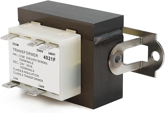 240V to 24V 0130M00138S Transformer for Goodman Amana 40VA Furnace Transformers Primary 208/240V Secondary 24V Heater HVAC Replacement Part Class 2 Control (with Foot Mount)
