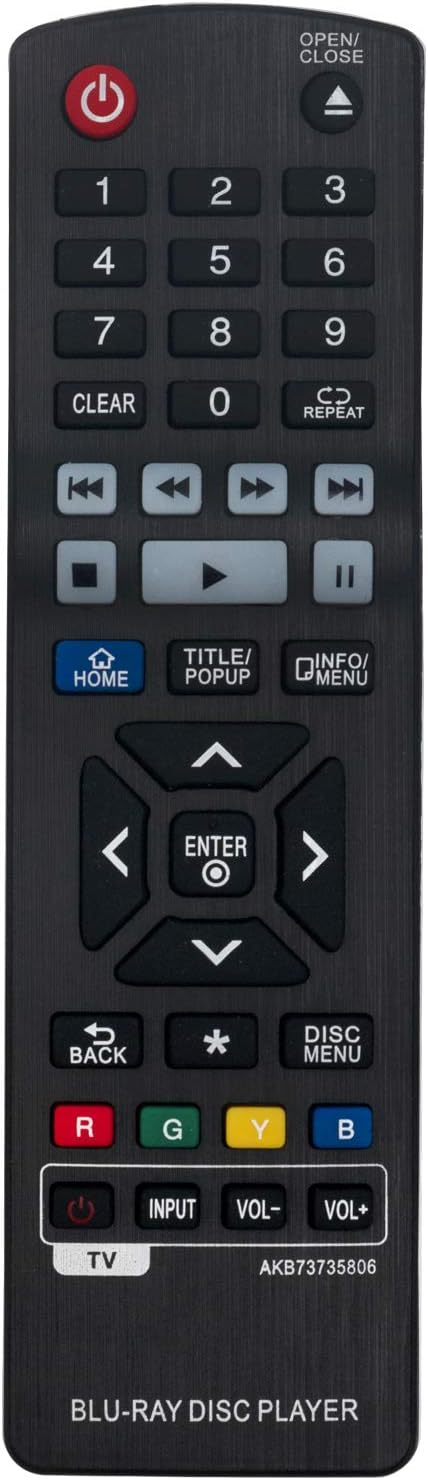 AKB73735806 sub AKB75135301 Replace Remote Control fit for LG Blu-ray Disc