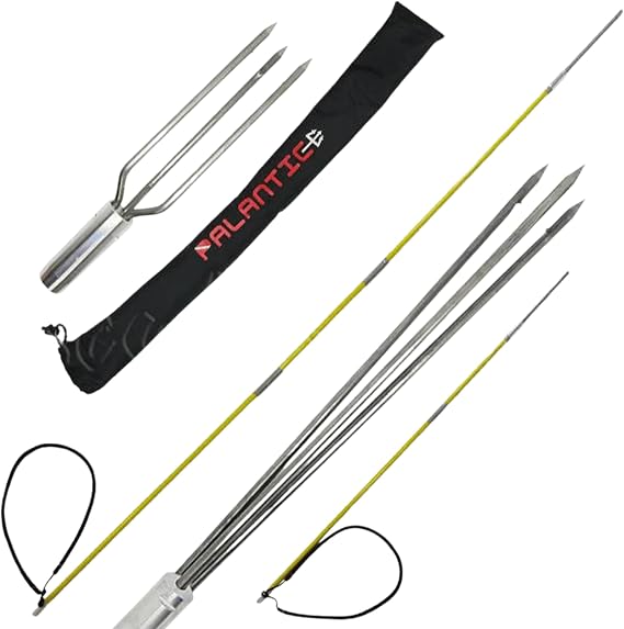 Scuba Choice Spearfishing Travel Pole Spear Hawaiian Sling with 3 Prong and Lionfish Tips Set