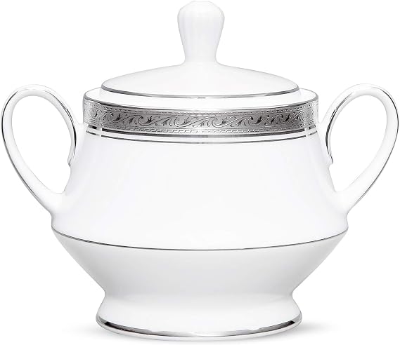 Noritake Crestwood Platinum Sugar Bowl with Cover