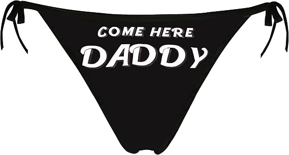 JINKAIJIA Women's Flirty Sexy Funny 3D Printed Low-waisted Tie string High elasticity Underpants Single Party Gifts Briefs