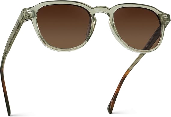 WearMe Pro Baker Men's Polarized Sunglasses, Slim Retro Frame Style