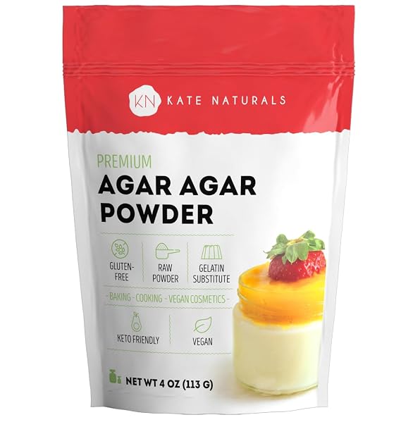 Kate Naturals Agar Agar Powder for Cooking & Petri Dishes (4oz)