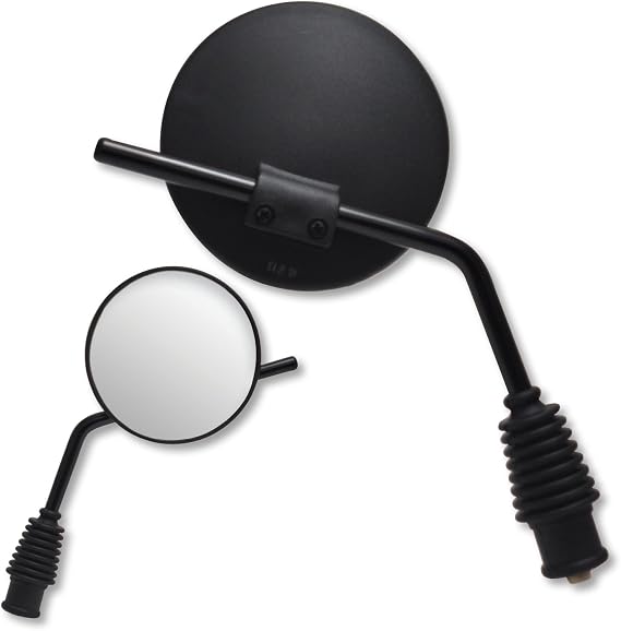 Ken Sean 970510 Black Universal Dual Sport Motorcycle Mirror, Lens Size: 4" Diameter, Black