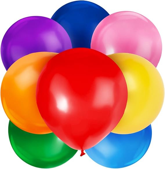 LovesTown 12 PCS Assorted Rainbow Large Balloons, 36 Inch Latex Colors