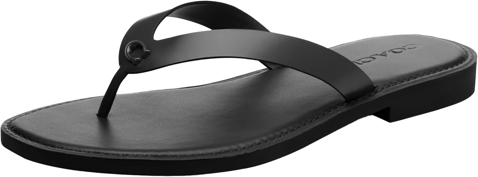 Coach Women's Brianna Flip Flop Flat Sandal, Black, 6