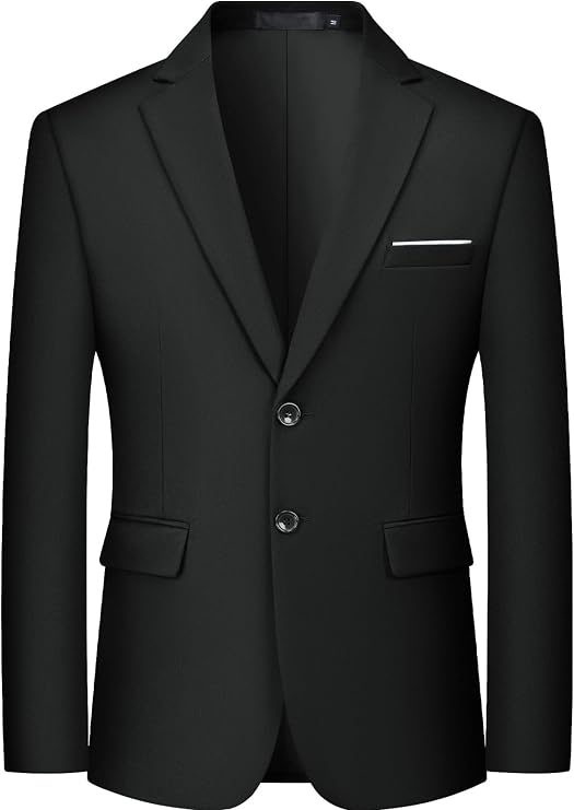Men's Blazer Slim Fit 2 Buttons Smart Casual Business Suit Jacket