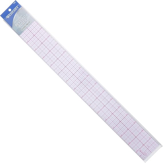 Westcott B-85 18" 8Ths Graph Beveled Ruler