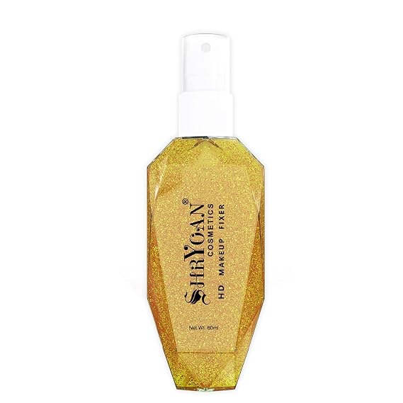BEMT Makeup Fixer Spray Micro-Finish Mist for a Smooth, Transparent Look | Lightweight, Quick-Dry Formula | Water-Based Setting Spray | 60ml (Golden)