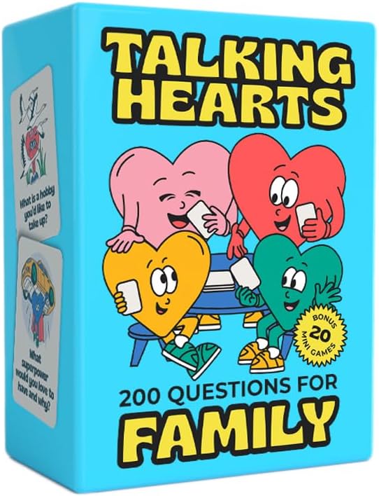 Talking Hearts Conversation Cards for Family, 200 Fun Questions and 20 Challenges for Dinnertime, Road Trips, and Game Night