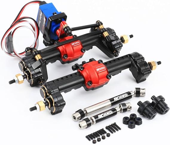 RCAWD TRX4M Portal Axle with Steel Driveshaft,Diff Lock for TRX4M Upgrades