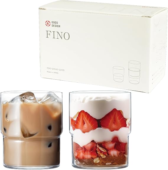 Toyo Sasaki Glass Glass Set Fino Tumbler Set 390ml Made in Japan Dishwasher Safe Break-Resistant Good Design Award Stackable Glass Cup Cup Juice Glass Thin Gift Present Gift G107-T335