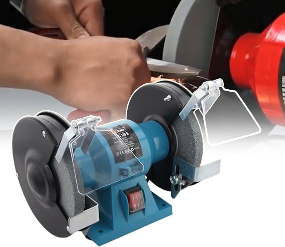 Wet Bench Grinder, Wet Bench Grinder, Fully Transparent PC Goggles, Induction Motor, Silent Effect, Grinding Wheel Diameter 125/150/200MM, Aluminum Alloy Metal Base,125