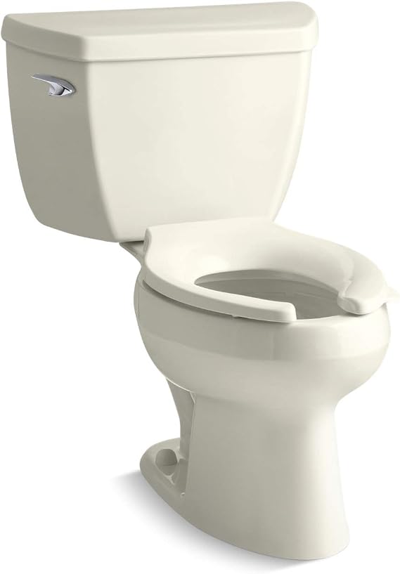 Kohler K-3505-96 Two-Piece Elongated Toilet Bowl 1.6 GPF Biscuit