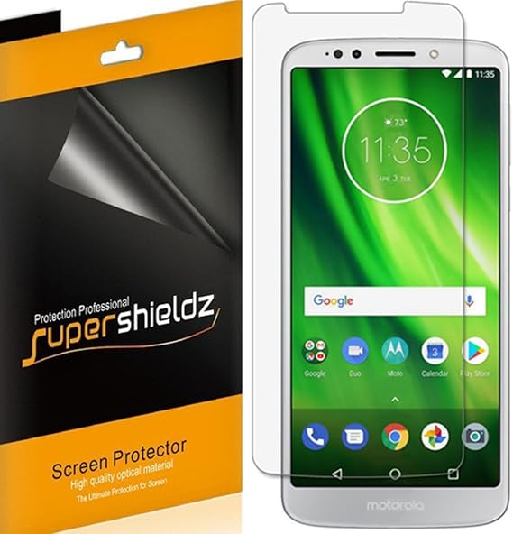 Supershieldz (6 Pack) Designed for Motorola (Moto G6 Play) Screen Protector, High Definition Clear Shield (PET)