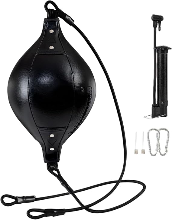 Boxing Double End Bag Adjustable Portable Elastic PU Leather Core Training