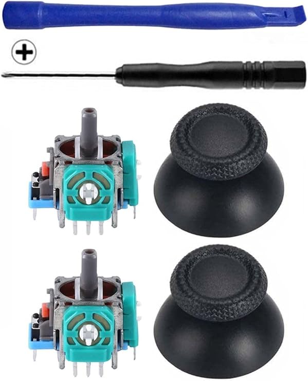Ps5 Analog Motor Ve Topuz 2+2 Tornavida Ayırıcı Set Playstation 5 Kol Tamir Seti Yedek Parça