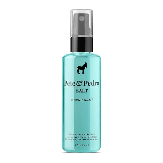 Pete & Pedro Natural Sea Salt Spray For Hair Adds Volume & Texture, 2 oz | Sea Salt Spray For Men & Women Adds Instant Volume, Texture, Thickness, Beach Waves, Light Hold, er Looking Hair