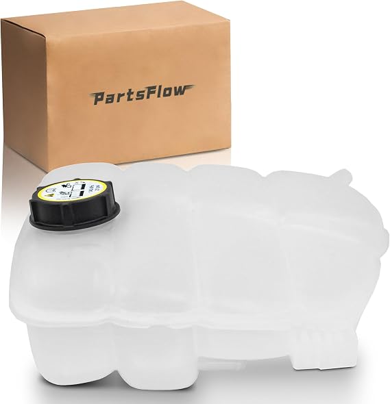 Partsflow 603-278 Engine Radiator Coolant Reservoir Tank W/Cap Compatible With 2013-2016 Ford Escape/ 2013-2018 Focus/ 2014-2022 Transit Connect CV6Z8A080B