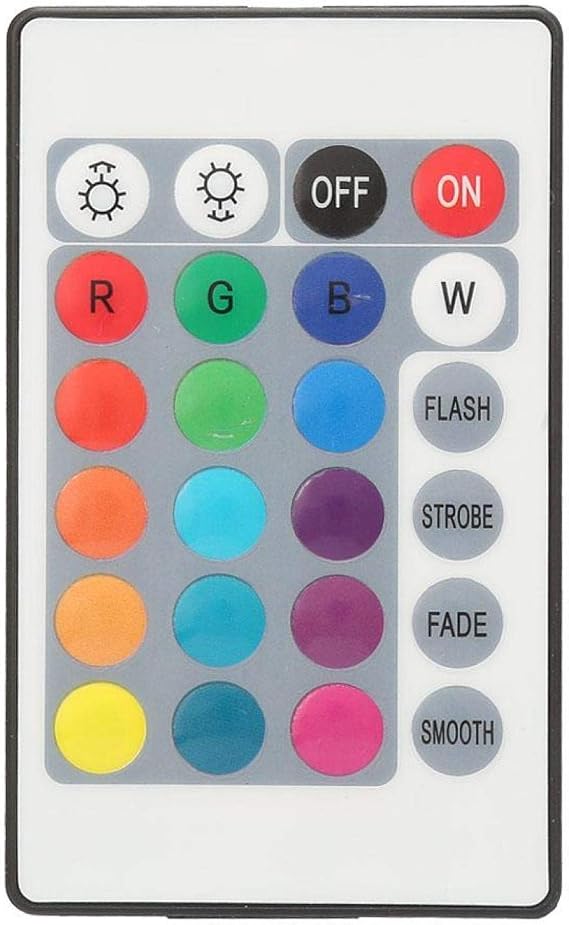 Led Light Remote Replacement, LED Controller Portable Light Strip Remote Control 24 Key RGB Brightness Adjustment Stable Performance for Various Lamps(Cable Length 0.5 Meters)