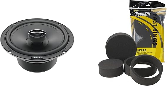 Audison Hertz CPX-165 6.5 in Speakers RKFR6 Bundle | Hertz Cento Pro 6.5 in two-way coaxial speakers with RKFR6 Roadkill Fast Rings.