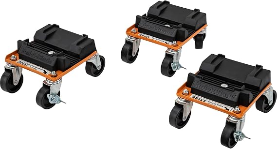 Buyers Products 1310410 Rol-A-Blade Snow Plow Caster Set, 3 Dollies, 350 lb Capacity per Dolly, Heavy-Duty Powder Coated Base, Locking Casters for Secure Storage and Easy Maneuverability