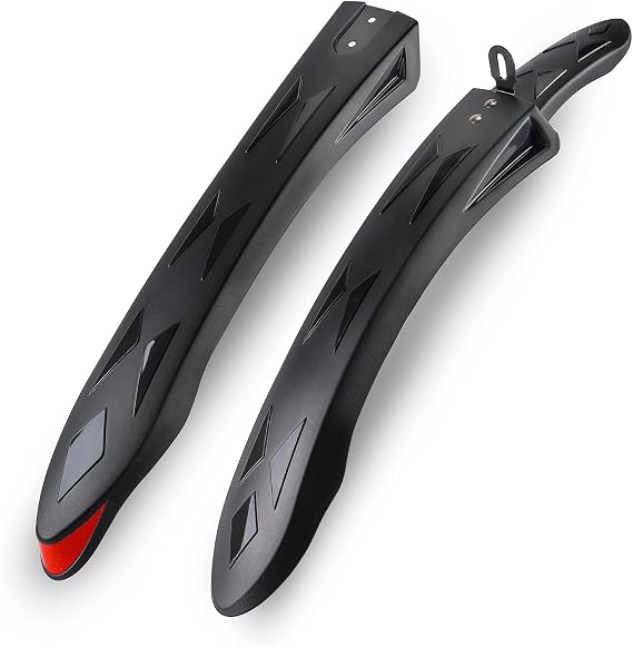 ICOCOPRO MTB Mudguards Set,Adjustable Bike Mudguards with Reflectors,Universal Mud Guards for Mountain Bike,Full Cover Thicken Widen Bicycle Fenders Set for 26/27.5/29