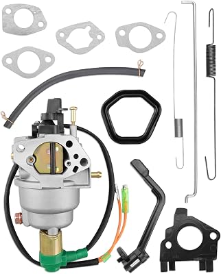 P27-1D Gasoline Generator Carburetor Kit Fit for Huayi Manual Choke Carb Fit for Champion Predator Generac 420cc 439cc 459cc GX390 Powered 6500 8750 9000 5500 7000 8000 7500 9500 etc