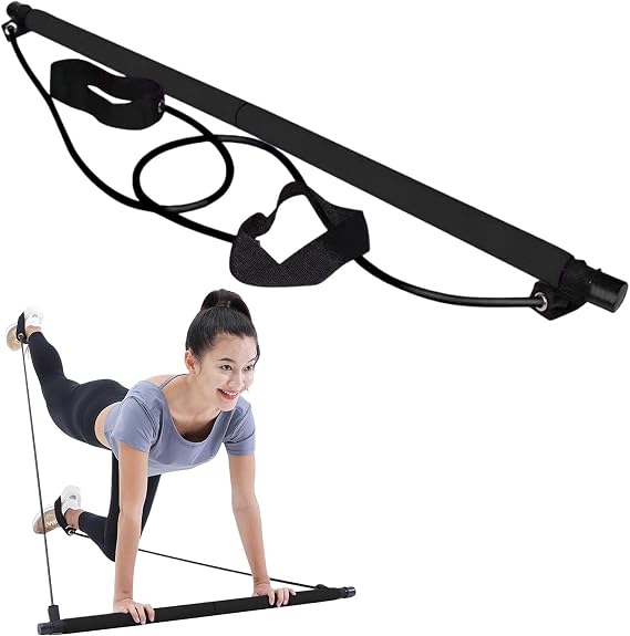 Pilates Bar Kit with Resistance Bands,Multifunctional Pilatess Bar,Stretched Fusions Toning Bar,Pilates Sculpt Bar,Home Gym Equipment for Women & Men Home Gym Pilates Yoga