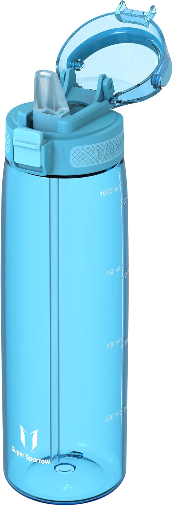 Sparrow Sport Water Bottle with Straw - Tritan Plastic Drinks Bottles