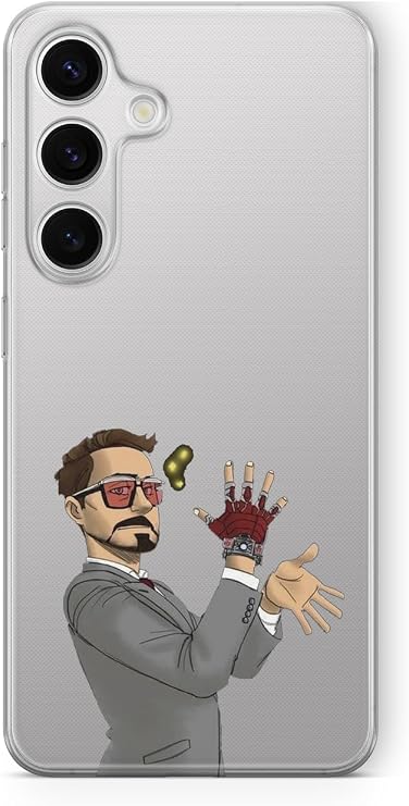 Multitronic Samsung Galaxy A04s Uyumlu Robert Downey Jr Tasarım Baskılı Şeffaf Kılıf
