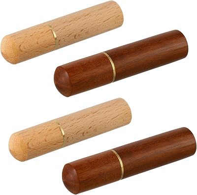 4 Pcs Portable Wooden Sewing Box, Versatile Wood Box Holder for Needles, Storage Embroidery Needle Hand Crafts Knitting Tool, Toothpick and Bead Storage