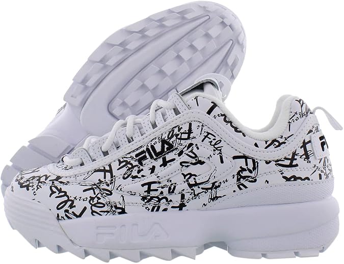 Fila Disruptor Ii Graffiti Womens Shoes Size 9, Color: White/Black