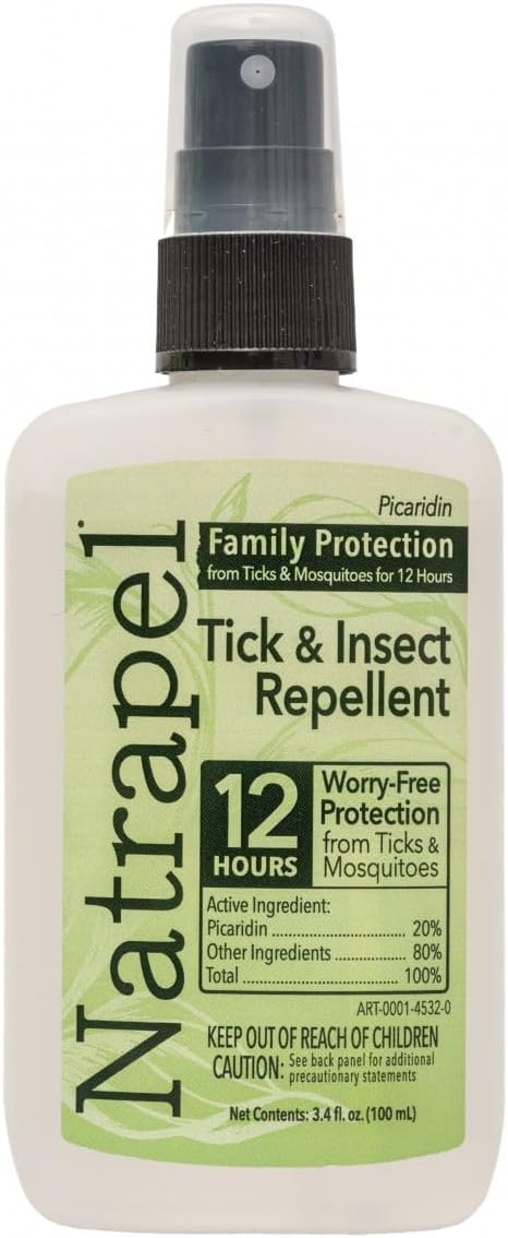 Natrapel Picaridin Insect Repellent 3.4 oz Pump Spray 12 Hour Bug Repellent Repels Mosquitoes, Ticks and More
