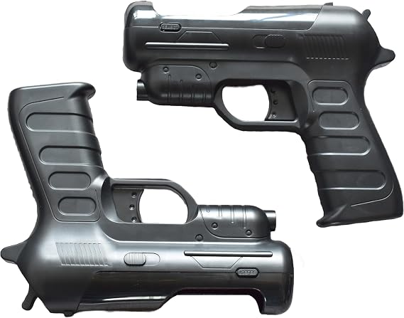 PlayStation Move Gun Controller Housing, 2-Pack, Black, Compatible with PS3, PS4, PSVR