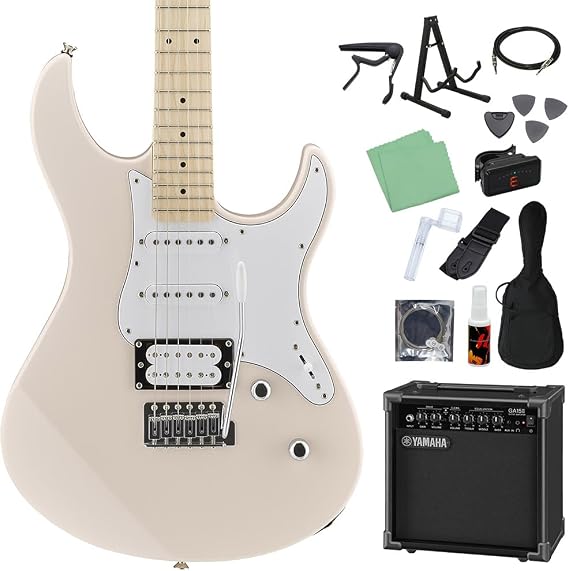 Yamaha Pacifica 112VM SOP Electric Guitar Beginner Set of 14 Includes GA15II Electric Guitar Sonic Pink Yamaha