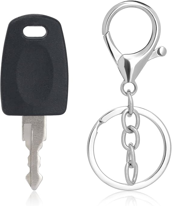 Tsa007 Luggage Suitcase Lock Key, Password Lock Master Key with Keychain | Compact Spare Accessory for Trips, Helps Access Compatible Cases When the Original Part Is Misplaced, Easy to Carry Daily