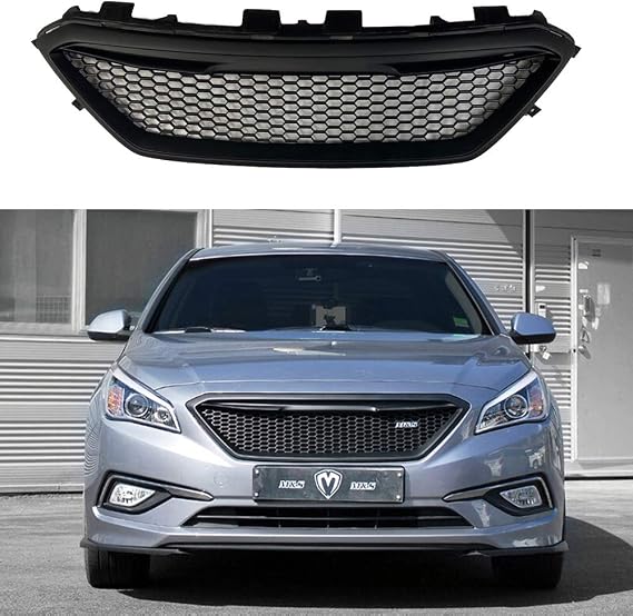 M&S Replacement Radiator Grille Front Bumper Tuning Grill compatible with Hyundai Sonata LF 2015-2017 (USA Stock)