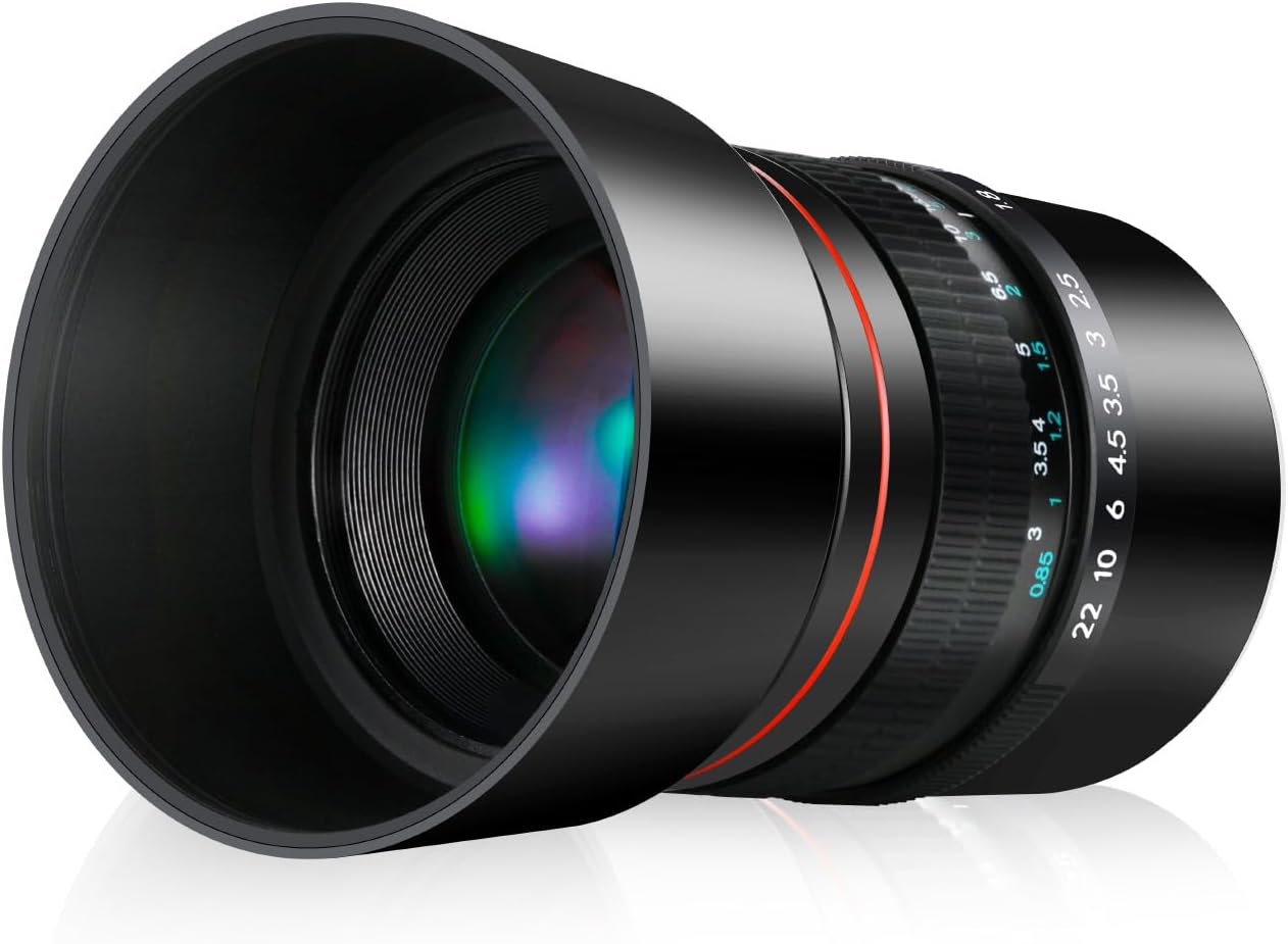 EF 85mm f1.8 Portrait Lens JINTU Manual Focus Mirrorless Cameras LensesE Mount- MF for Sony a6600a6100a9 IIa7 IIa6000 A7 IVa7 IIIZV-E10a7R Va7C IIa7R IVa7S IIIa1a9 IIINEX-6