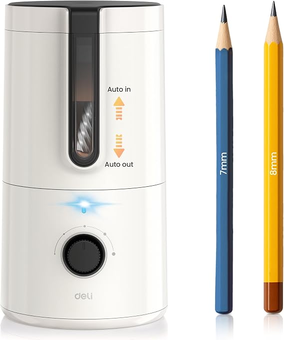 deli Electric Pencil Sharpener, Fully Automatic Pencil Sharpener