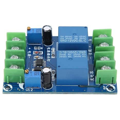 Automatic Power Switch Module YX851 DC12V Emergency Power Supply Charging Controller Automatic Transfer Switch for Power Failure (Plastic)