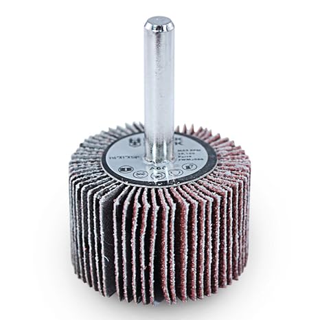 BHA Aluminum Oxide Shank Mounted Flap Wheels, 1-1/2 x 1 x 1/4, 40 Grit - 5 Pack