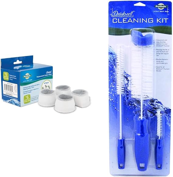 PetSafe Drinkwell Water Fountain Filters and Cleaning Kit Bundle